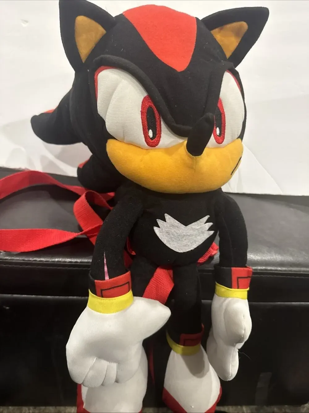 Shadow The Hedgehog Plush Mini Backpack Sonic Official Licensed Red Black Bag
